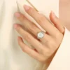Vintage white seashell charming ring index finger ring accessory