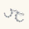 539556148 925 Sterling Silver Inlaid Moissanite Stud Earrings