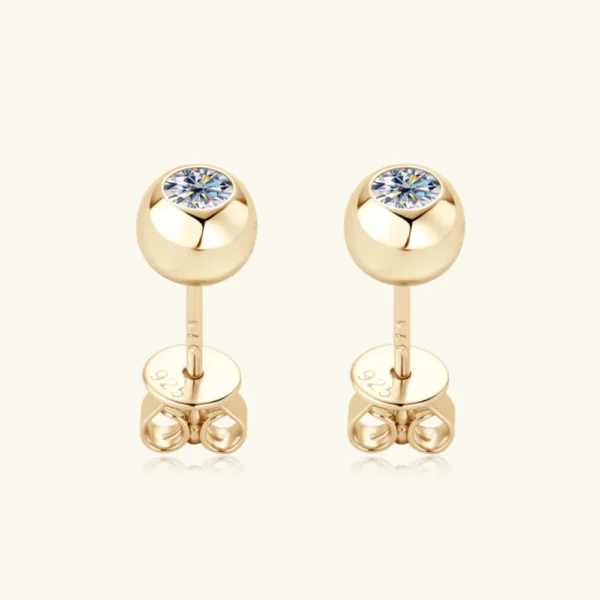 Moissanite 925 Sterling Silver Stud Earrings