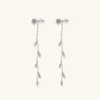 539556307 1.38 Carat Moissanite 925 Sterling Silver Leaf Earrings