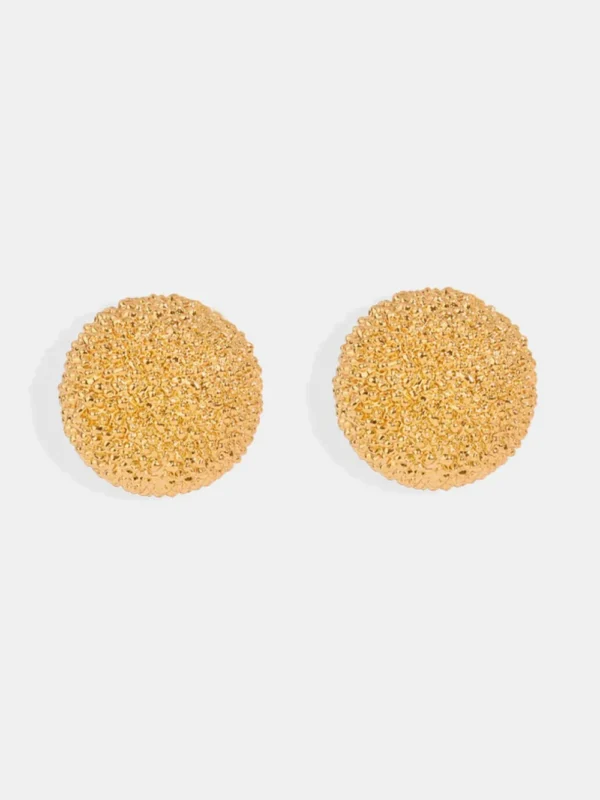 Gold-Plated Geometric Stud Earrings