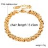 Through body titanium steel Non-fading tri-colour thick bracelet gold niche jewellery female
