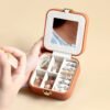 Casegrace PU Leather Mini Jewelry Box Organizer for Jewelry Earrings Necklace Ring Storage Casket Travel Portable Jewellery Case