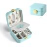 Casegrace PU Leather Mini Jewelry Box Organizer for Jewelry Earrings Necklace Ring Storage Casket Travel Portable Jewellery Case
