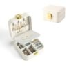 Casegrace PU Leather Mini Jewelry Box Organizer for Jewelry Earrings Necklace Ring Storage Casket Travel Portable Jewellery Case