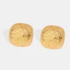 Gold-Plated Geometric Stud Earrings