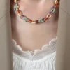 Niche Dripping Oil Titanium Steel Necklace Versatile Personalized Jewelry for Women