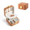 Casegrace PU Leather Mini Jewelry Box Organizer for Jewelry Earrings Necklace Ring Storage Casket Travel Portable Jewellery Case
