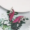 Alloy Glass Stone Stud Earrings