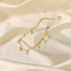 Pearl 18K Gold-Plated Charm Anklet
