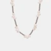 Freshwater Pearl Titanium Steel Bead Necklace