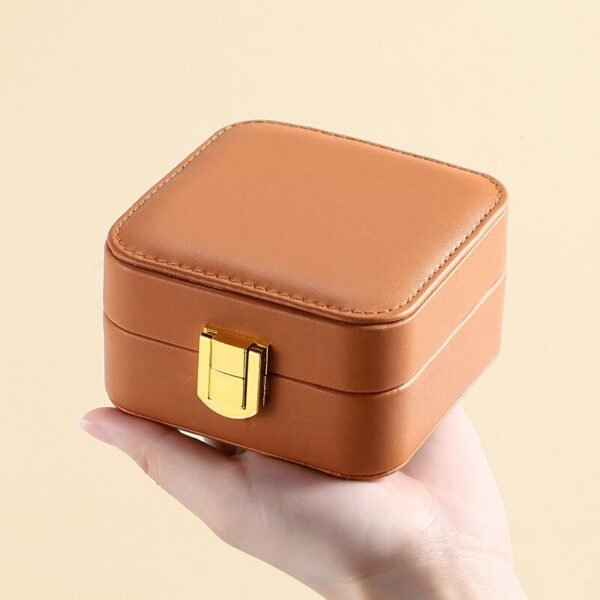 Casegrace PU Leather Mini Jewelry Box Organizer for Jewelry Earrings Necklace Ring Storage Casket Travel Portable Jewellery Case