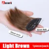 2PC Synthetic Invisible Short Straight Hair Pads Clip In Hair Extension Increase Hair Top Side Cover Hairpiece For Women