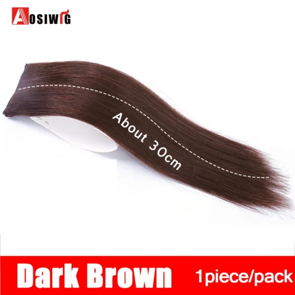 2PC Synthetic Invisible Short Straight Hair Pads Clip In Hair Extension Increase Hair Top Side Cover Hairpiece For Women