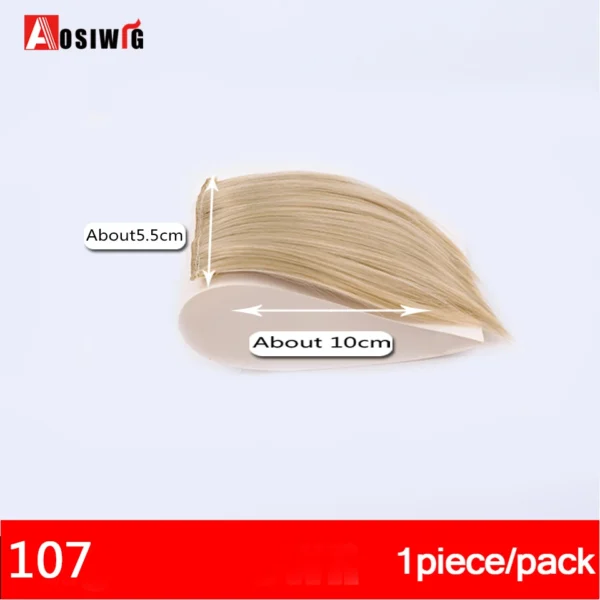 2PC Synthetic Invisible Short Straight Hair Pads Clip In Hair Extension Increase Hair Top Side Cover Hairpiece For Women