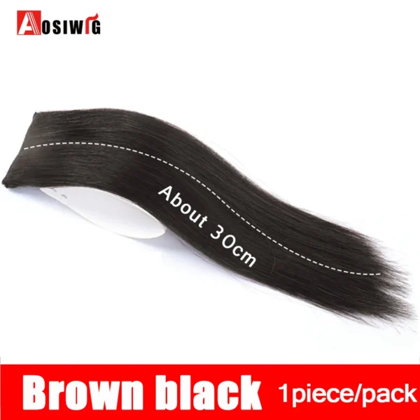 2PC Synthetic Invisible Short Straight Hair Pads Clip In Hair Extension Increase Hair Top Side Cover Hairpiece For Women