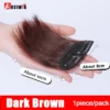 2PC Synthetic Invisible Short Straight Hair Pads Clip In Hair Extension Increase Hair Top Side Cover Hairpiece For Women