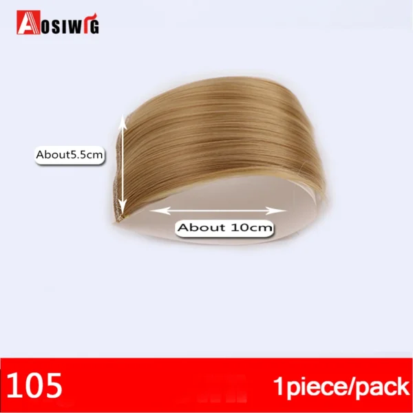 2PC Synthetic Invisible Short Straight Hair Pads Clip In Hair Extension Increase Hair Top Side Cover Hairpiece For Women