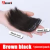 2PC Synthetic Invisible Short Straight Hair Pads Clip In Hair Extension Increase Hair Top Side Cover Hairpiece For Women