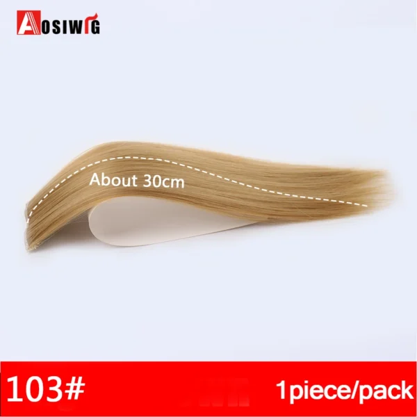 2PC Synthetic Invisible Short Straight Hair Pads Clip In Hair Extension Increase Hair Top Side Cover Hairpiece For Women