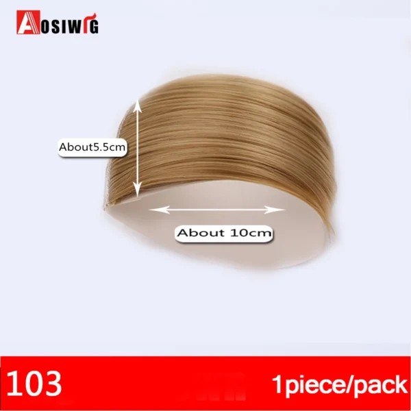 2PC Synthetic Invisible Short Straight Hair Pads Clip In Hair Extension Increase Hair Top Side Cover Hairpiece For Women