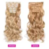 16 Clips 6Pcs/Set Hair Extensions Long Wavy Hairstyle Synthetic Hairpieces Heat Clip-in Body Wave Hair Exten Resistant For Women