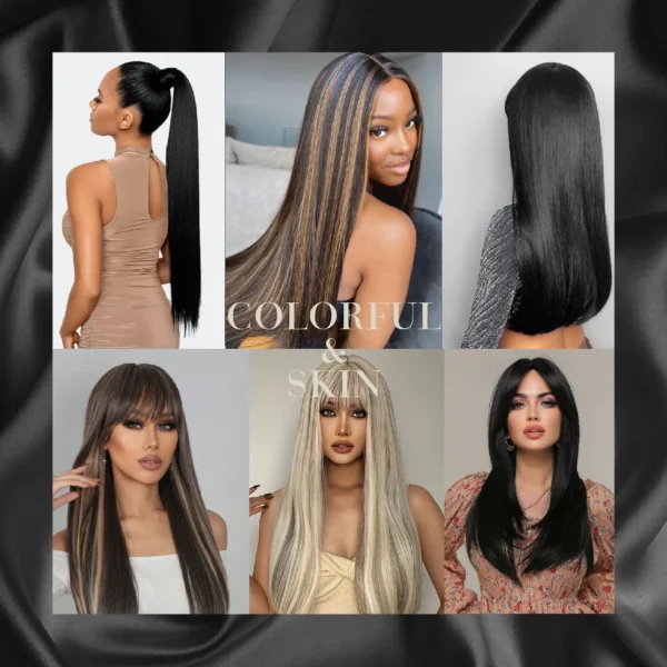 10Pcs Invisible Tape In Straight Hair Extensions Seamless Invisible Adhesive Women Synthetic Straight Tape In Hair Extensions