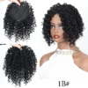 Synthetic Short Afro Curly Hair Toppers Brown Blonde Mixed Color Hair Toupee Hair Piece For Women and Men Increase Hair Volume