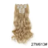 16 Clips 6Pcs/Set Hair Extensions Long Wavy Hairstyle Synthetic Hairpieces Heat Clip-in Body Wave Hair Exten Resistant For Women