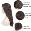Curly Wave Topper Clip-In Hair Extensionfor Women 20inch Synthetic Corn Wave Secret Toupee Middle Part Thinning Hairpiece