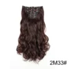 16 Clips 6Pcs/Set Hair Extensions Long Wavy Hairstyle Synthetic Hairpieces Heat Clip-in Body Wave Hair Exten Resistant For Women