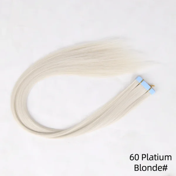 10Pcs Invisible Tape In Straight Hair Extensions Seamless Invisible Adhesive Women Synthetic Straight Tape In Hair Extensions