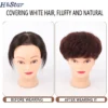 H&STAR 8Inch Synthetic Clip In Hair Extension Short Curly Toupee Hairpiece for Women With Thinning Hair Increase Hair Volume