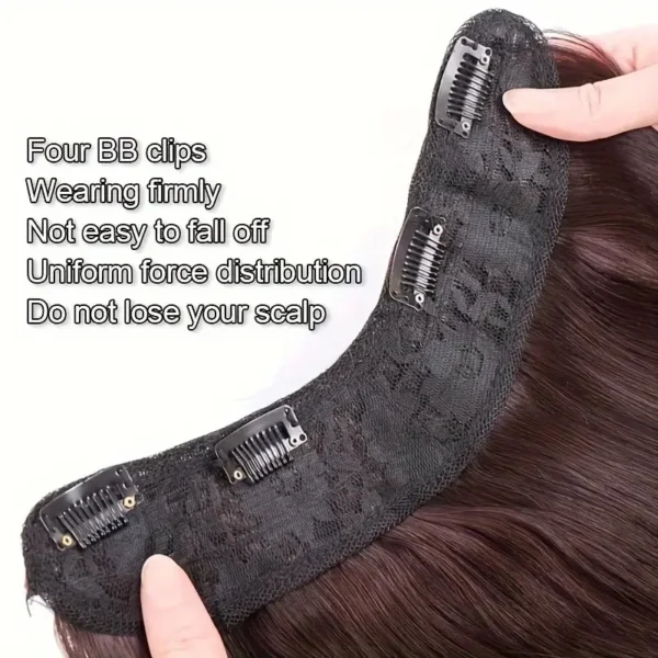 Sunslymei Synthetic 12Inch Straight Hair Extensions With 4 Clips Hair Extensions for Women Hair Pads Hair Piece