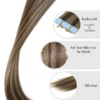 10Pcs Invisible Tape In Straight Hair Extensions Seamless Invisible Adhesive Women Synthetic Straight Tape In Hair Extensions