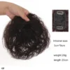H&STAR 8Inch Synthetic Clip In Hair Extension Short Curly Toupee Hairpiece for Women With Thinning Hair Increase Hair Volume