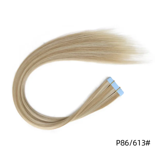 10Pcs Invisible Tape In Straight Hair Extensions Seamless Invisible Adhesive Women Synthetic Straight Tape In Hair Extensions