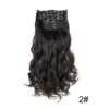 16 Clips 6Pcs/Set Hair Extensions Long Wavy Hairstyle Synthetic Hairpieces Heat Clip-in Body Wave Hair Exten Resistant For Women