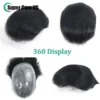 15x20 CM Full PU Thin Skin Hair System Man Toupee V Style For Men Human Hair Wig 0.06mm Thin Skin PU Men's Capillary Prosthesis