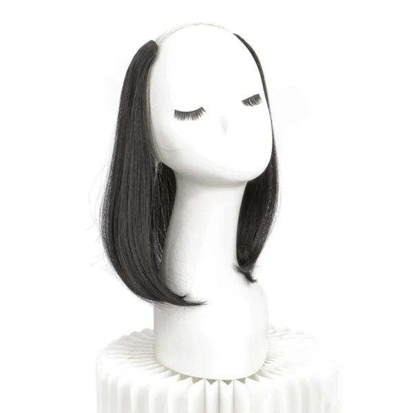 WIGSIN Synthetic Short Straight Hair Pieces Invisible Clip In Hair Pad High Hair Extension Fluffy Volume Hair for Women