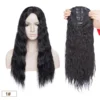 Curly Wave Topper Clip-In Hair Extensionfor Women 20inch Synthetic Corn Wave Secret Toupee Middle Part Thinning Hairpiece