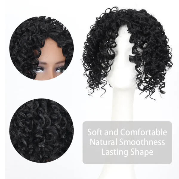 Synthetic Short Afro Curly Hair Toppers Brown Blonde Mixed Color Hair Toupee Hair Piece For Women and Men Increase Hair Volume