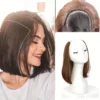 WIGSIN Synthetic Short Straight Hair Pieces Invisible Clip In Hair Pad High Hair Extension Fluffy Volume Hair for Women