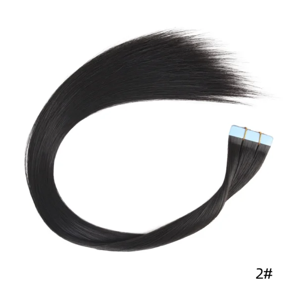 10Pcs Invisible Tape In Straight Hair Extensions Seamless Invisible Adhesive Women Synthetic Straight Tape In Hair Extensions