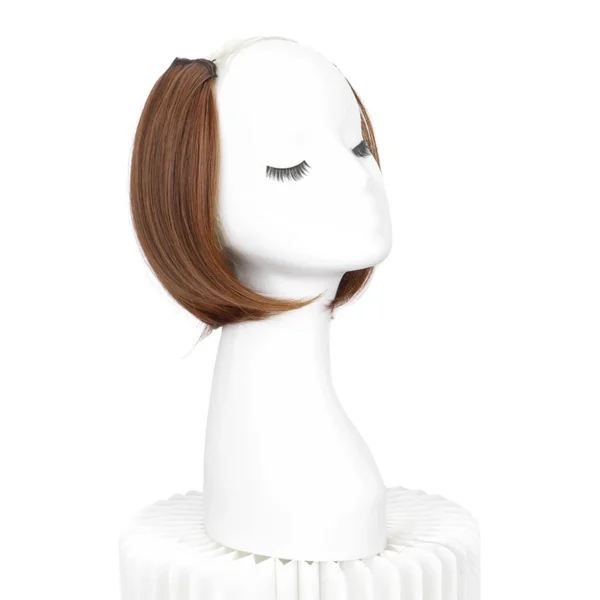 WIGSIN Synthetic Short Straight Hair Pieces Invisible Clip In Hair Pad High Hair Extension Fluffy Volume Hair for Women