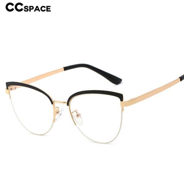 48193 Vintage Cat Eye Anti-blue Light Metal Glasses Frames Men Women Optical Fashion Computer Glasses