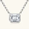 1 Carat Moissanite 925 Sterling Silver Pendant Necklace