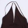 Fashionable slim asymmetric camisole dress for women