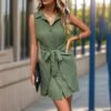 European and American casual and minimalist commuting style dress