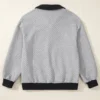 Texture Quarter Button Long Sleeve Sweatshirt